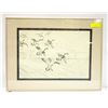 Image 1 : HAND SKETCHED CANADIAN GEESE/ FARM SCENE FRAMED