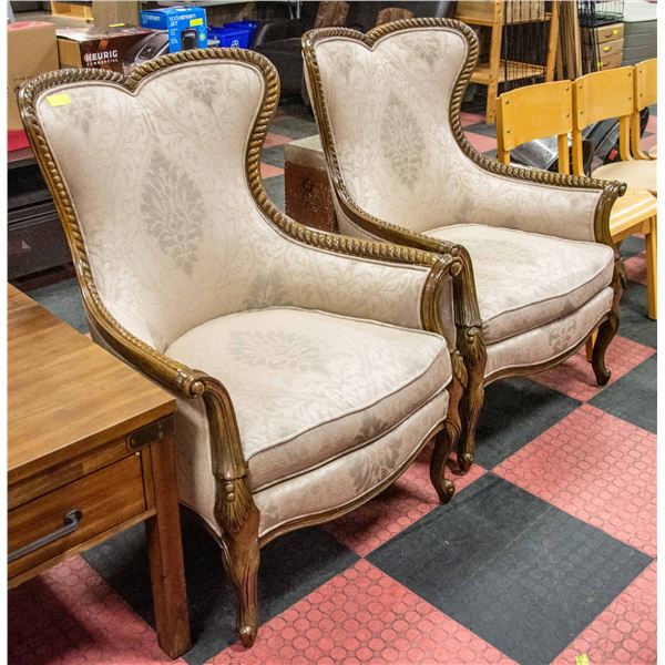 LOT OF 2 HIGH BACK CHAIRS