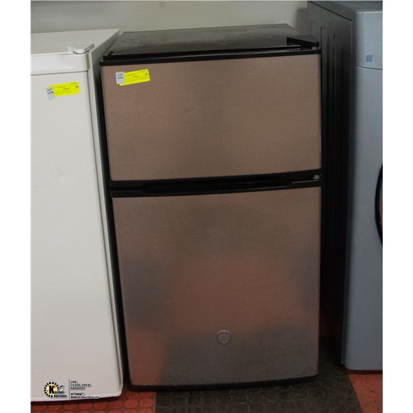 GE STAINLESS STEEL MINI FRIDGE