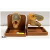 Image 1 : PAIR OF DINOSAUR DECOR PIECES