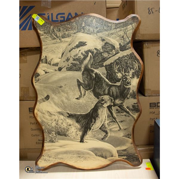 WILDLIFE WOOD WALL PLACK