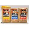 Image 1 : 3 BAGS OF QUAKER OATS LARGE FLAKE OATS, ONE MINUTE