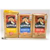 Image 1 : 3 BAGS OF QUAKER OATS LARGE FLAKE OATS, ONE MINUTE