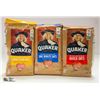 Image 1 : 3 BAGS OF QUAKER OATS LARGE FLAKE OATS, ONE MINUTE
