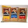 Image 1 : 3 BAGS OF QUAKER OATS LARGE FLAKE OATS, ONE MINUTE