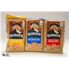 Image 1 : 3 BAGS OF QUAKER OATS LARGE FLAKE OATS, ONE MINUTE