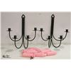 Image 1 : 2 HANGING CANDELABRAS WITH CANDLES