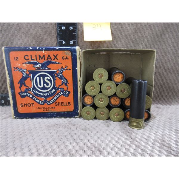 Collector Ammo - 12 Ga. Climax Shot Shells - United States