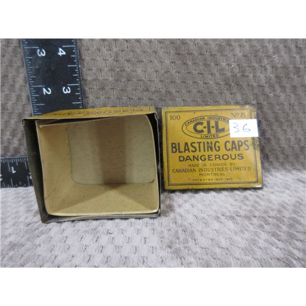 CIL No. 8 Blasting Caps - Empty Collector Tin