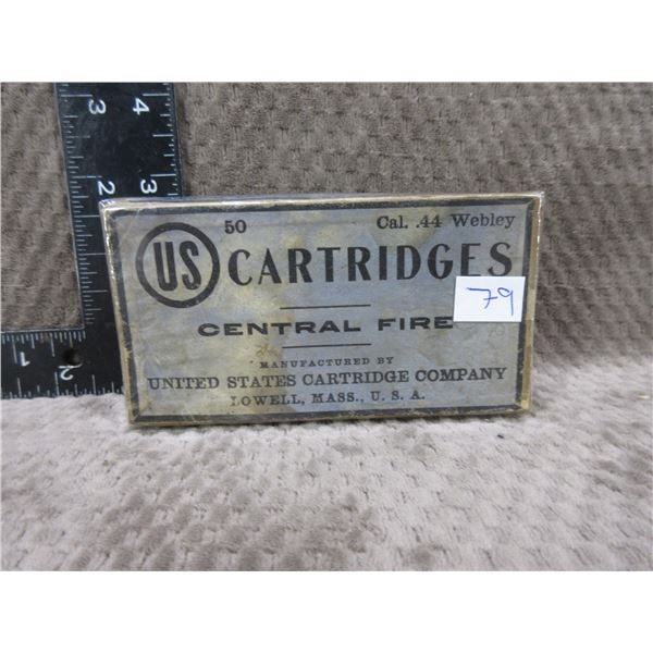 Empty Collector Ammo Box - 44 Webley CF US Cartridge