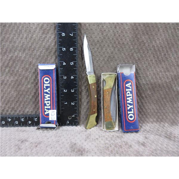 2 Locking Hunting Knives - Olympia - Appear new in box