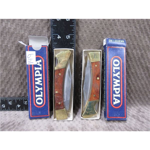 2 Locking Hunting Knives - Olympia - Appear new in box
