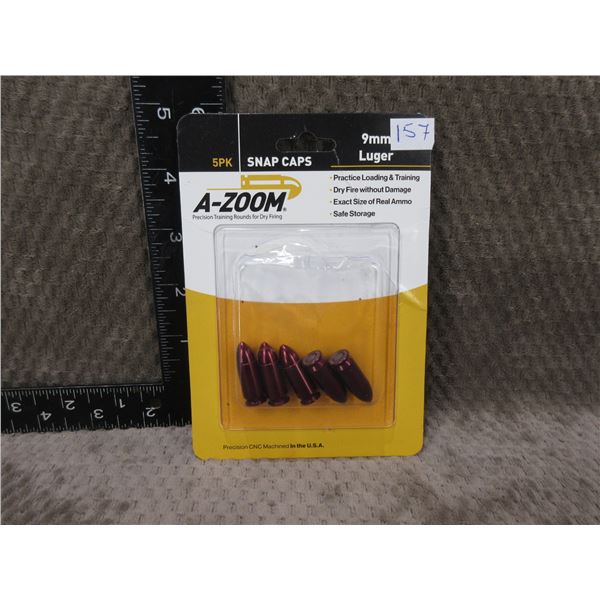 9mm Luger A-Zoom Snap Caps - Open 5 Pack
