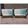 Image 1 : 7.62 X 39mm CF Military Cartridges - 2 Boxes of 20