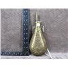 Image 1 : Vintage Brass Black Powder Flask - US Military - Peace