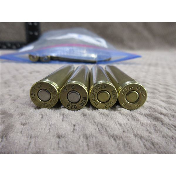 270 Winchester Primed Brass - Bag of 25 + 4 Cartridges