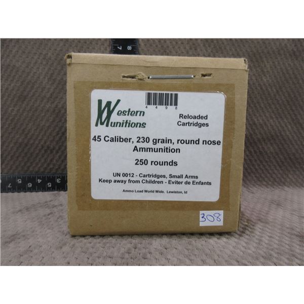 45 Cal. 230gr RN Western Munitions - Sealed Case of 250