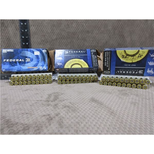 300 Win. Mag Federal Brass - 3 Boxes of 20
