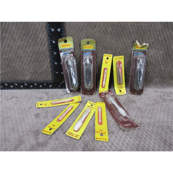 Lot of 4 Chamber Brushes & 6 Cleaning Jags