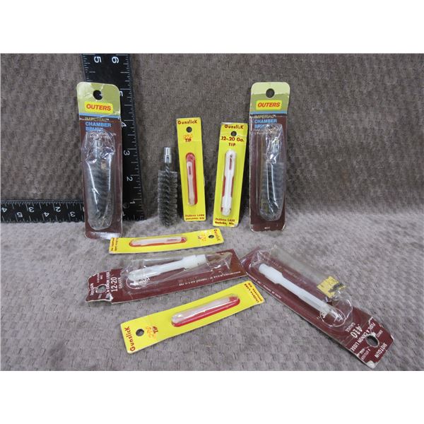 Lot of 3 Chamber Brushes & 6 Cleaning Jags