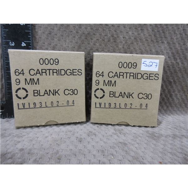 9mm Blanks - 2 Boxes of 64