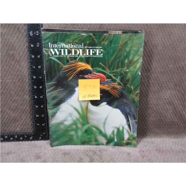 Lot of 15 - 1980's, 90's International Wildlife Magazines