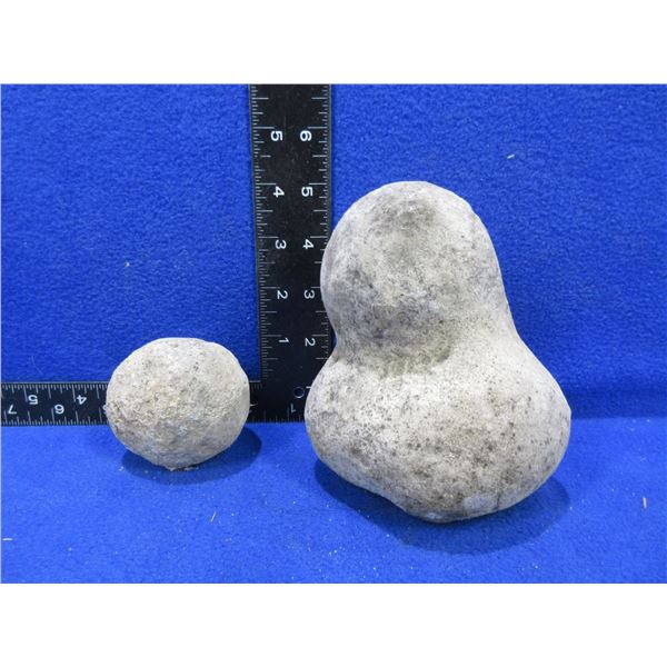 Indigenous Stone Grooved Maul & Round Throwing Ball