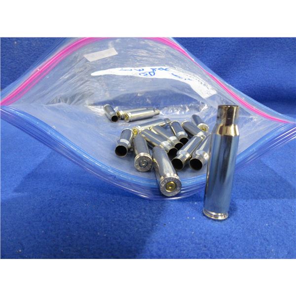 308 Winchester Nickel Plated Brass - Bag of 15