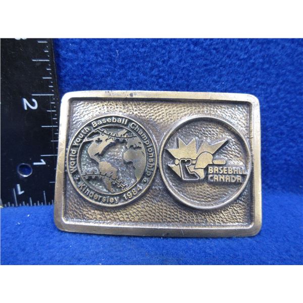 Belt Buckle - Baseball Canada - Kindersly 1984