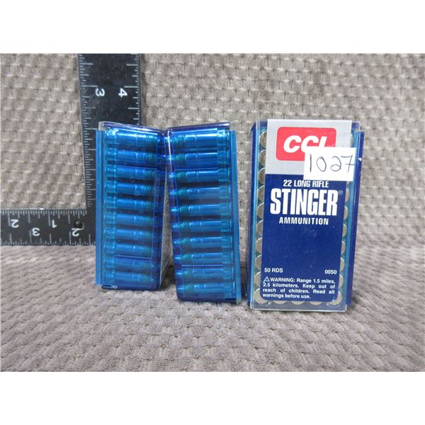 22LR Stinger CCI Cartridges - 3 Sealed Boxes of 50