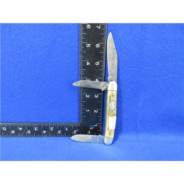 Folding Pocket Knife - 3 Blade - Premium Stock Knife - Italy
