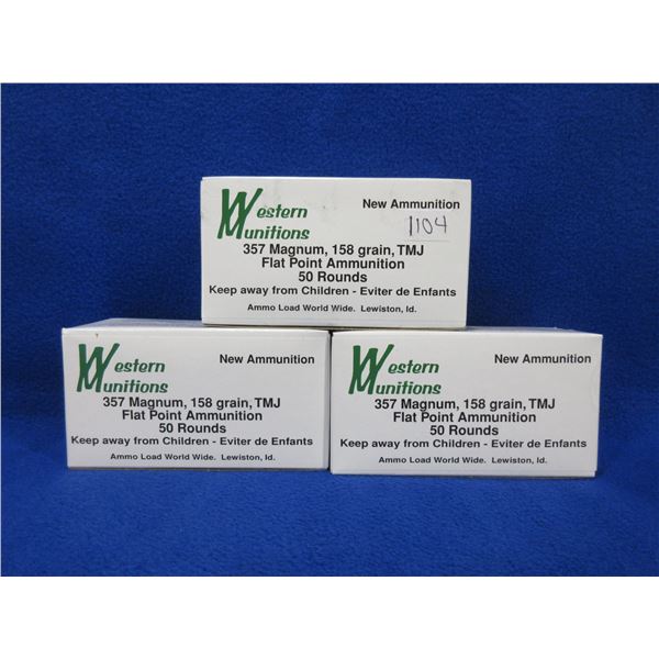 357 Mag 158gr TMJ FP Western Munitions Cartridges