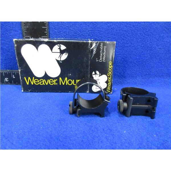 Weaver 1" Scope Rings - Detachable (Medium)