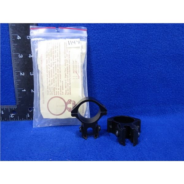 Williams Sight-Thru Mount 1" Scope Rings for 22's