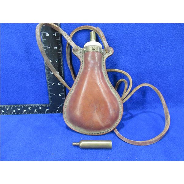 Vintage Leather Powder Flask