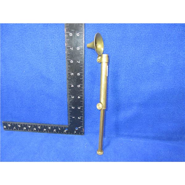 Vintage Brass Powder Measure with Hinged Funnel