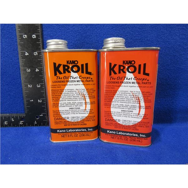 2 Tins Kano Kroil - The Oil That Creeps - Unopened Full