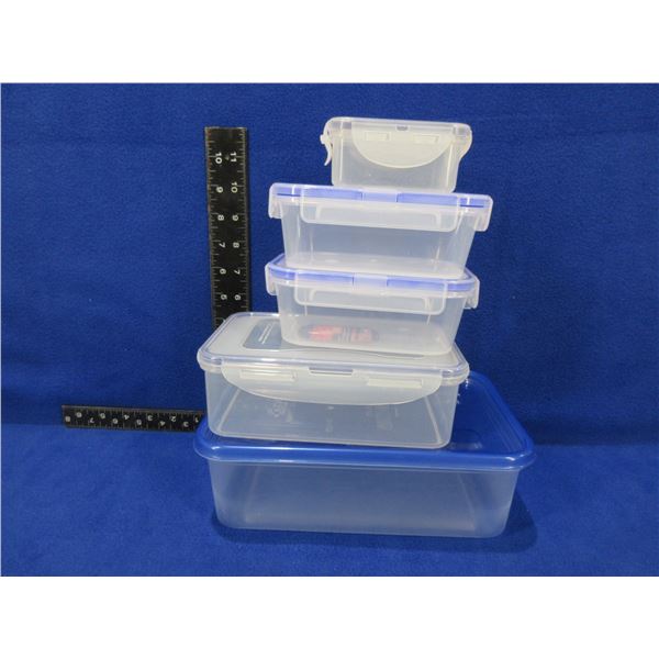 Lot of 5 Plastic Tubs