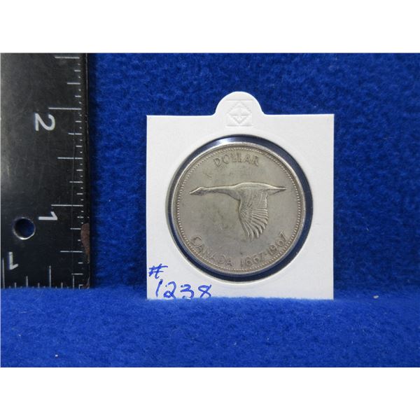 1867-1967 Canadian Silver Dollar - 800 Silver