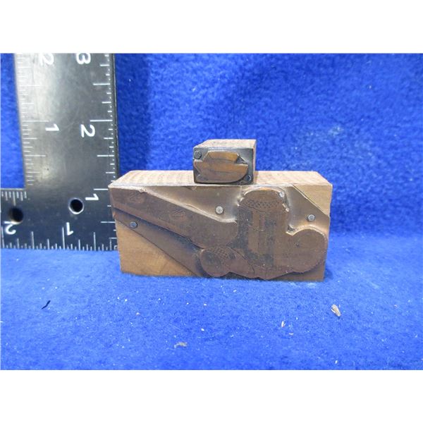 2 Small Vintage Firearms Printing Blocks