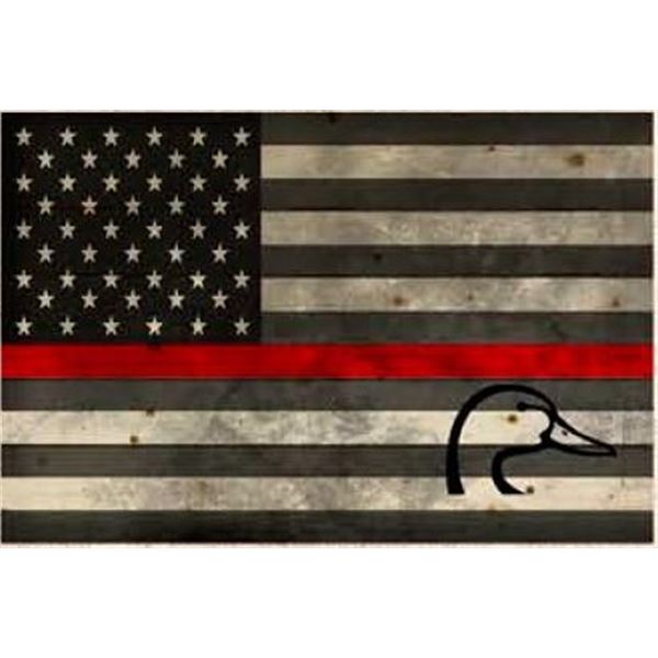 Firefighter Wood Flag