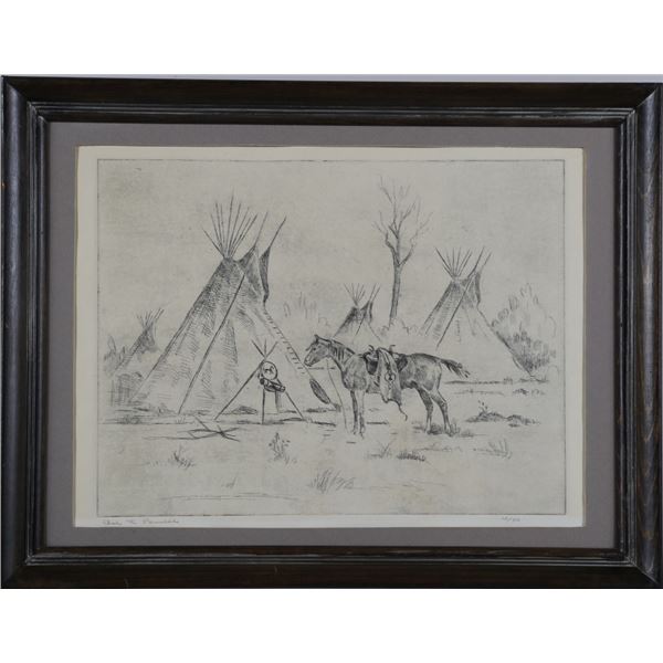 Ace Powell - "Tipis and Horse"