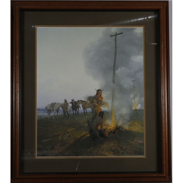 Tom Lovell - "Fires on the Oregon Trail"