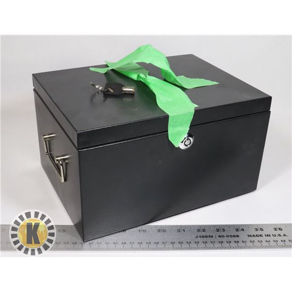 BLACK METAL LOCK BOX
