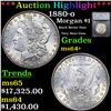***Auction Highlight*** 1880-o Morgan Dollar 1 Graded ms64+ By SEGS (fc)