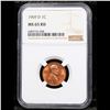 Image 2 : NGC 1969-d Lincoln Cent 1c Graded ms65 rd By NGC