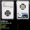 Image 1 : NGC 1986-p Jefferson Nickel 5c Graded ms65 By NGC