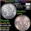 ***Auction Highlight*** 1886-s Morgan Dollar 1 Graded ms63+ pl By SEGS (fc)