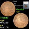 1872 Two Cent Piece Key Date To Series 2c Graded vg8 By SEGS