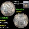 Image 1 : 1887-p Morgan Dollar 1 Graded ms65+ By SEGS